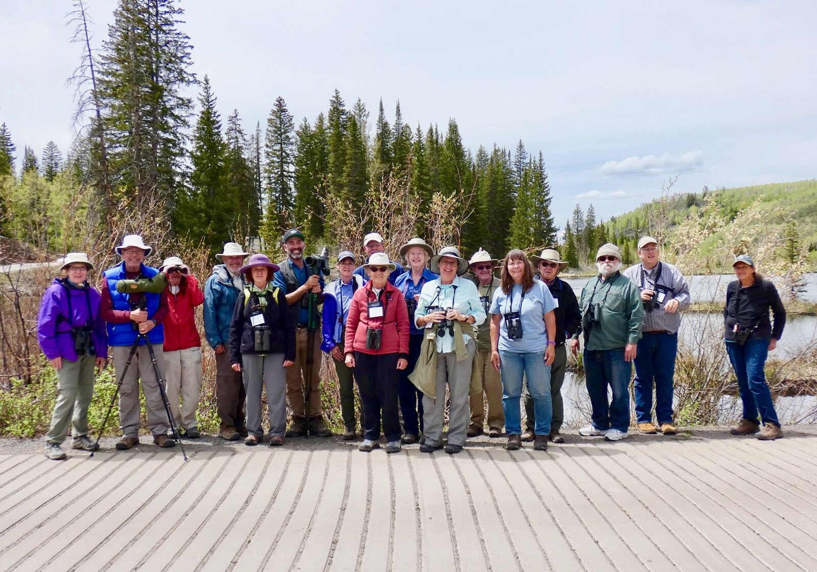 Convention birders at Grand Mesa during the Montrose Convention. Photo by Diana Beatty.